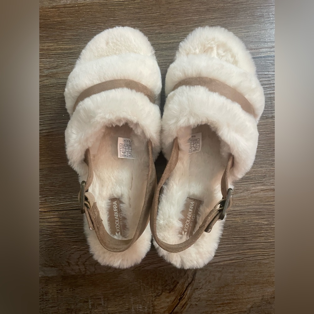 UGG Koolaburra Slides Sandals Women’s US 9 Adjustable Fuzz’d Out Comfort Buckle - Picture 5 of 13